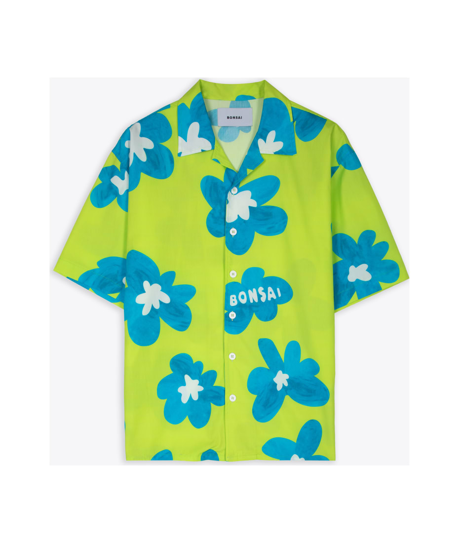 Prada PRADA hibiscus floral print bowling shirt