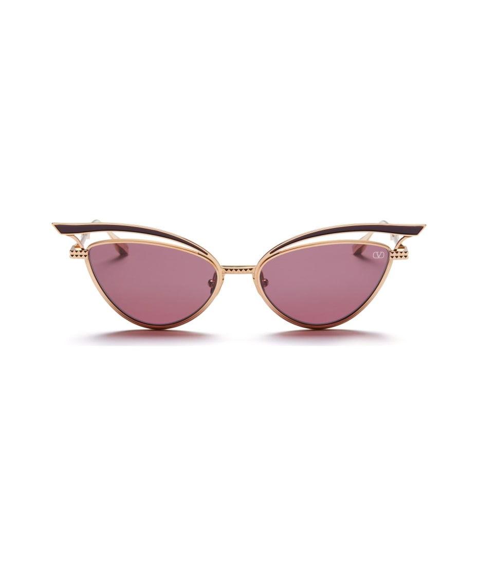 Bottega Veneta 55mm Cat Eye Sunglasses In Burgundy Pink At