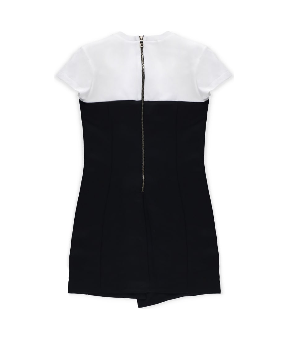 Balmain Viscose Dress With Logo - Black