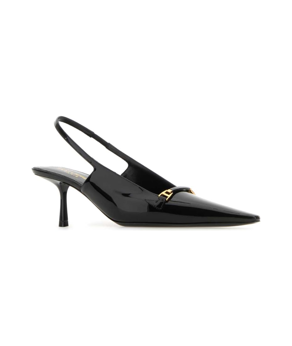 Saint Laurent Black Leather Carine Pumps - NERONERO