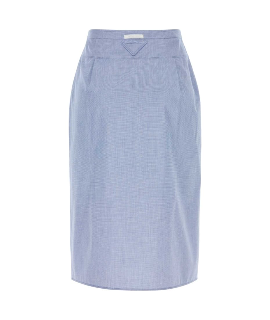 スカート Prada Light Blue Cotton Skirt Prada Light Blue Cotton Skirt | italist