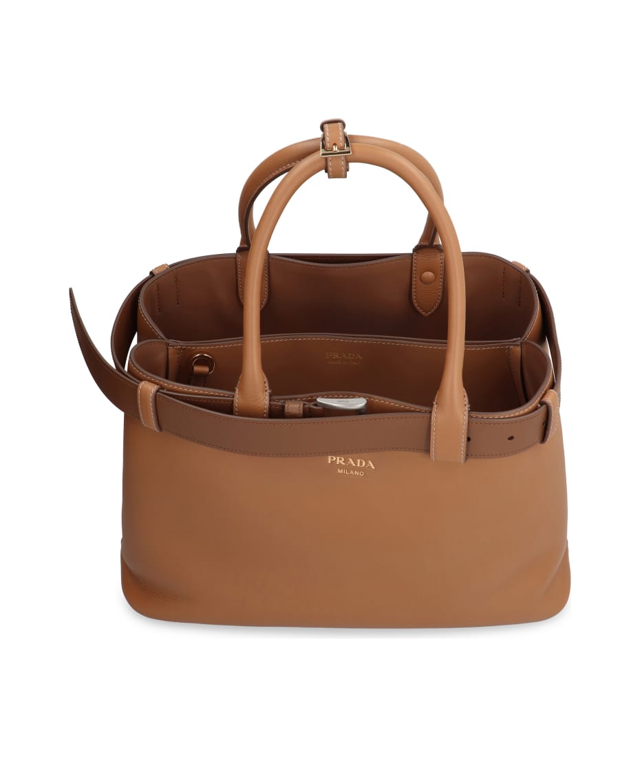 PRADA＊Buckle medium leather bag with beltハンドバッグ＊送込 Prada Buckle Medium Leather Handbag with Belt | Saks Fifth