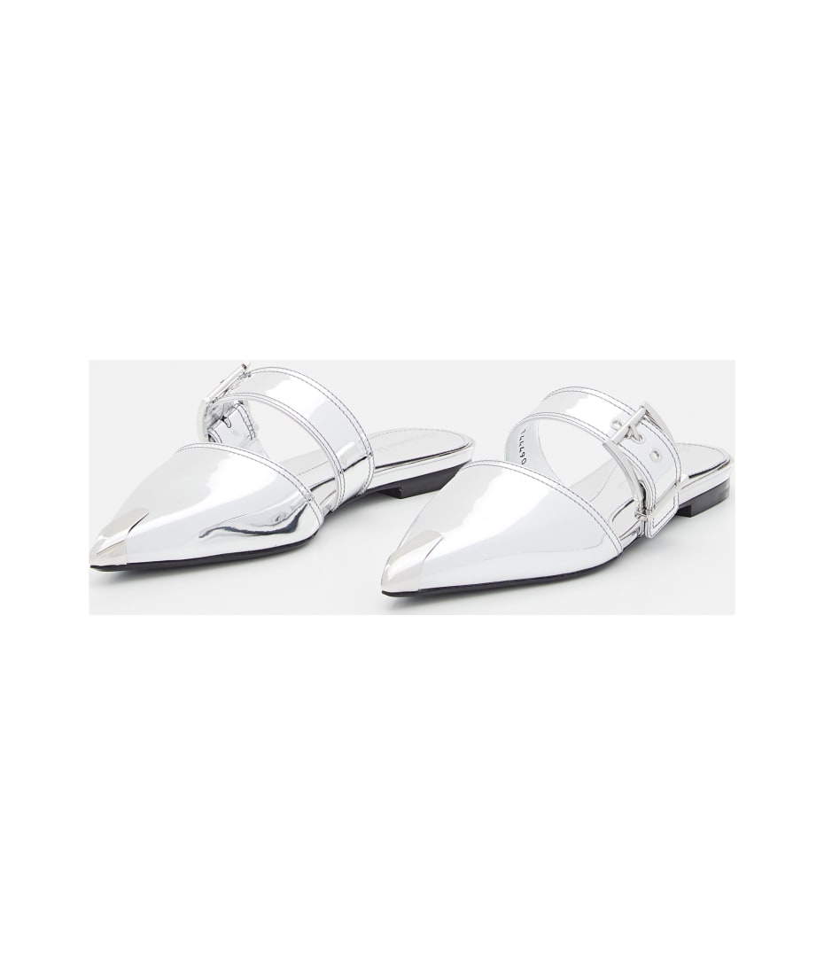 サンダル・ミュール ALEXANDER MCQUEEN MIRROR POINTED OPEN BACK SANDALS Alexander McQueen Mirror Pointed Open Back Sandals | italist