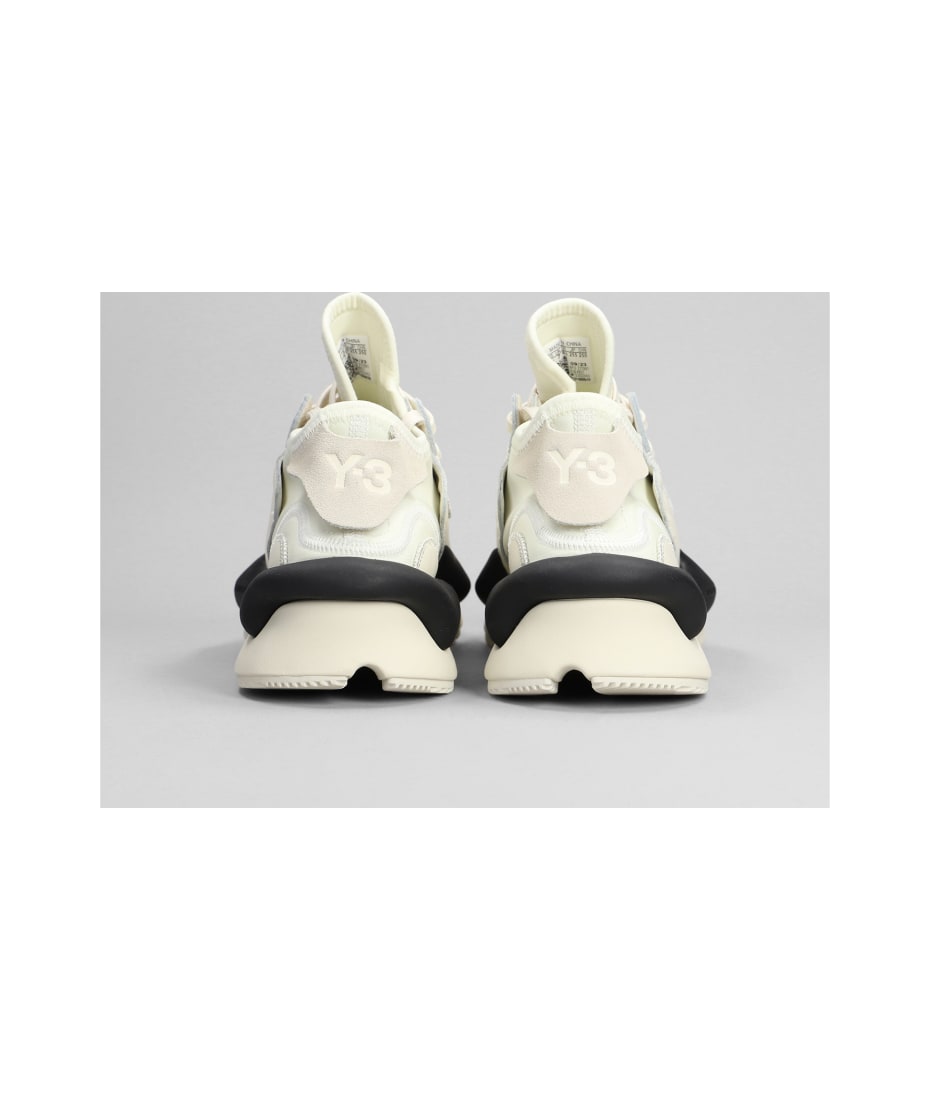 Y-3 Kaiwa Sneakers In Beige Leather - beige