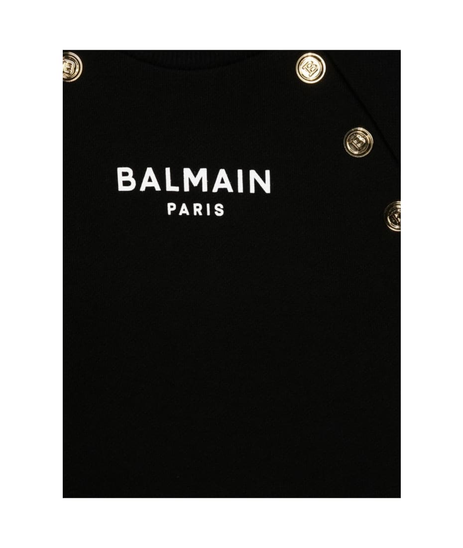 Balmain Gold Buttons Dress - BLACK