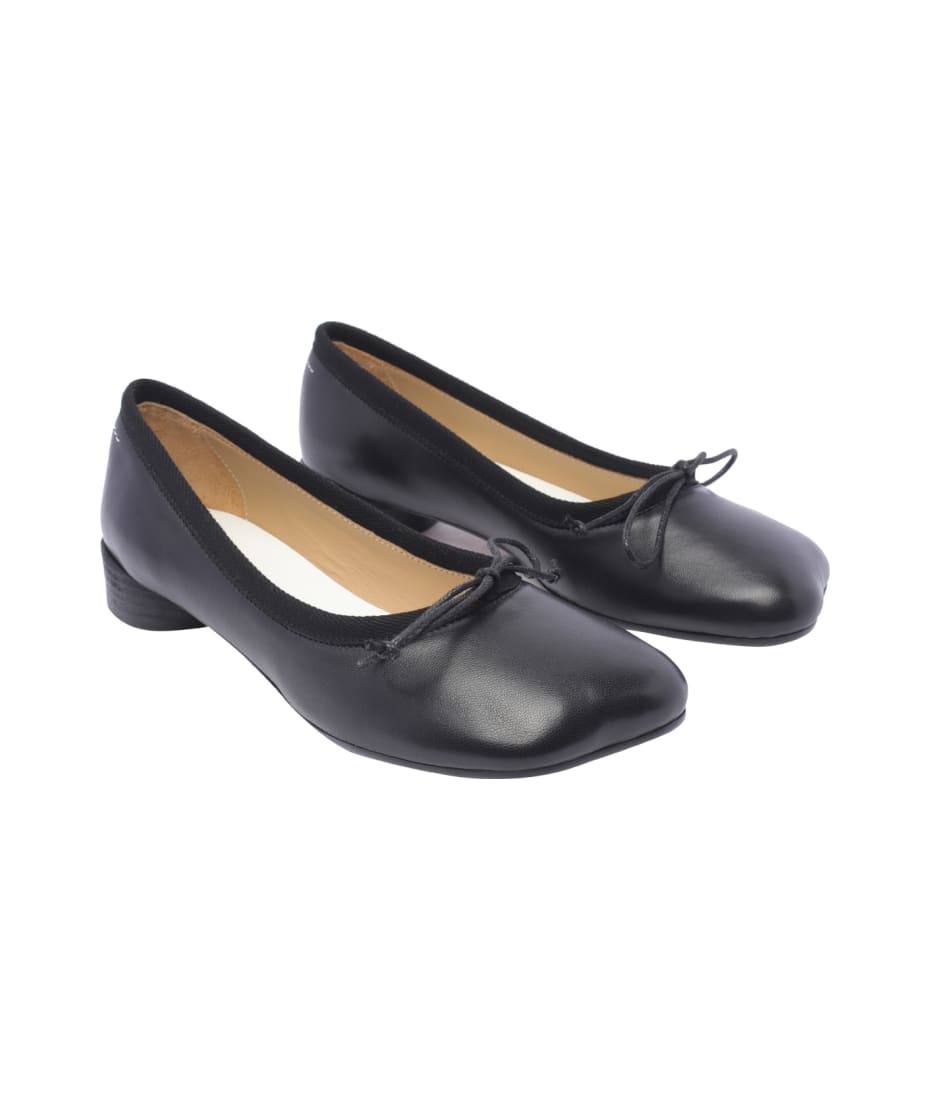 MM6 Maison Margiela Bow Detailed Ballet Flats | italist