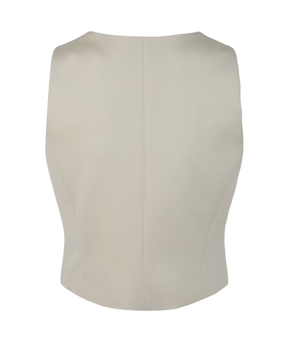 ベスト・ジレ PINKO Women Vests 104051A22UI76 Grey Pinko Graffetta shiny nylon sleeveless jacket for women
