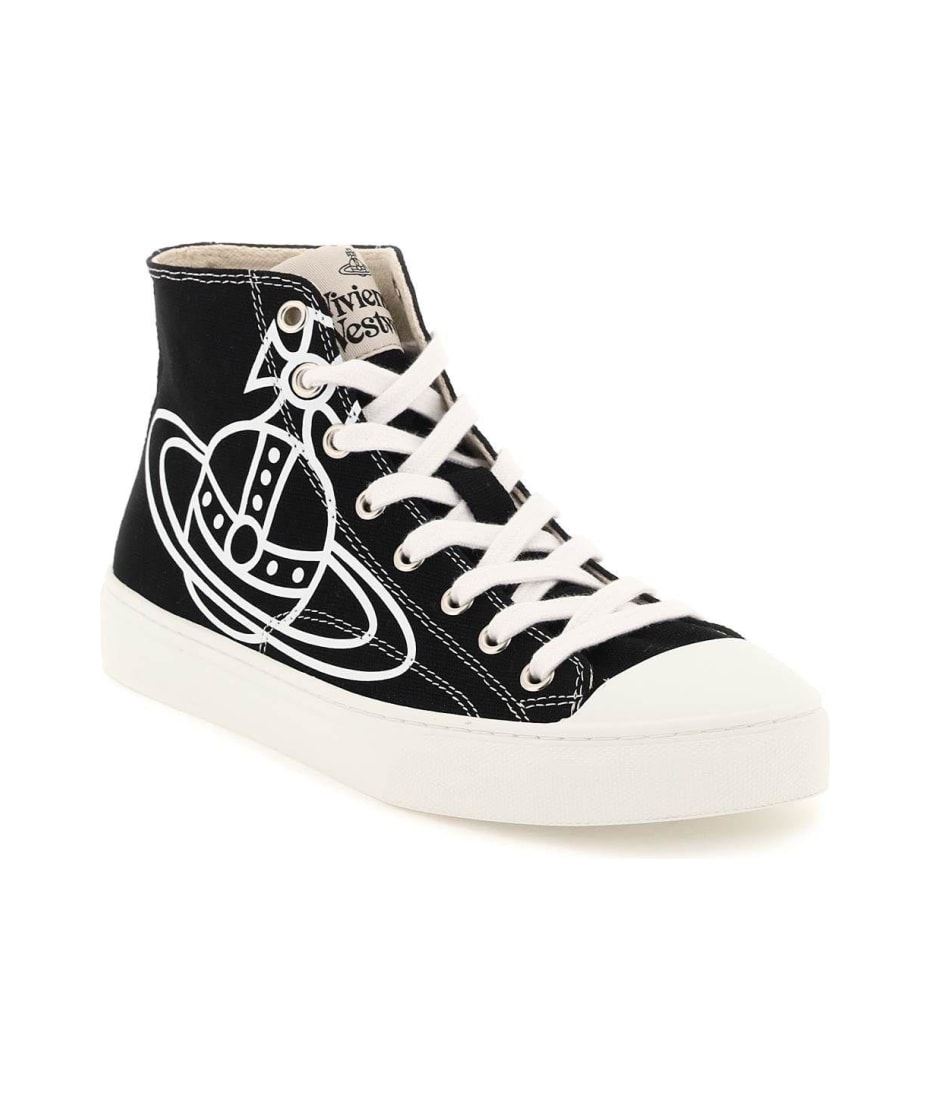 Vivienne Westwood PLIMSOLL HIGH TOP CANVAS SNEAKERS 関税送込 Vivienne Westwood Plimsoll High Top Canvas Sneakers