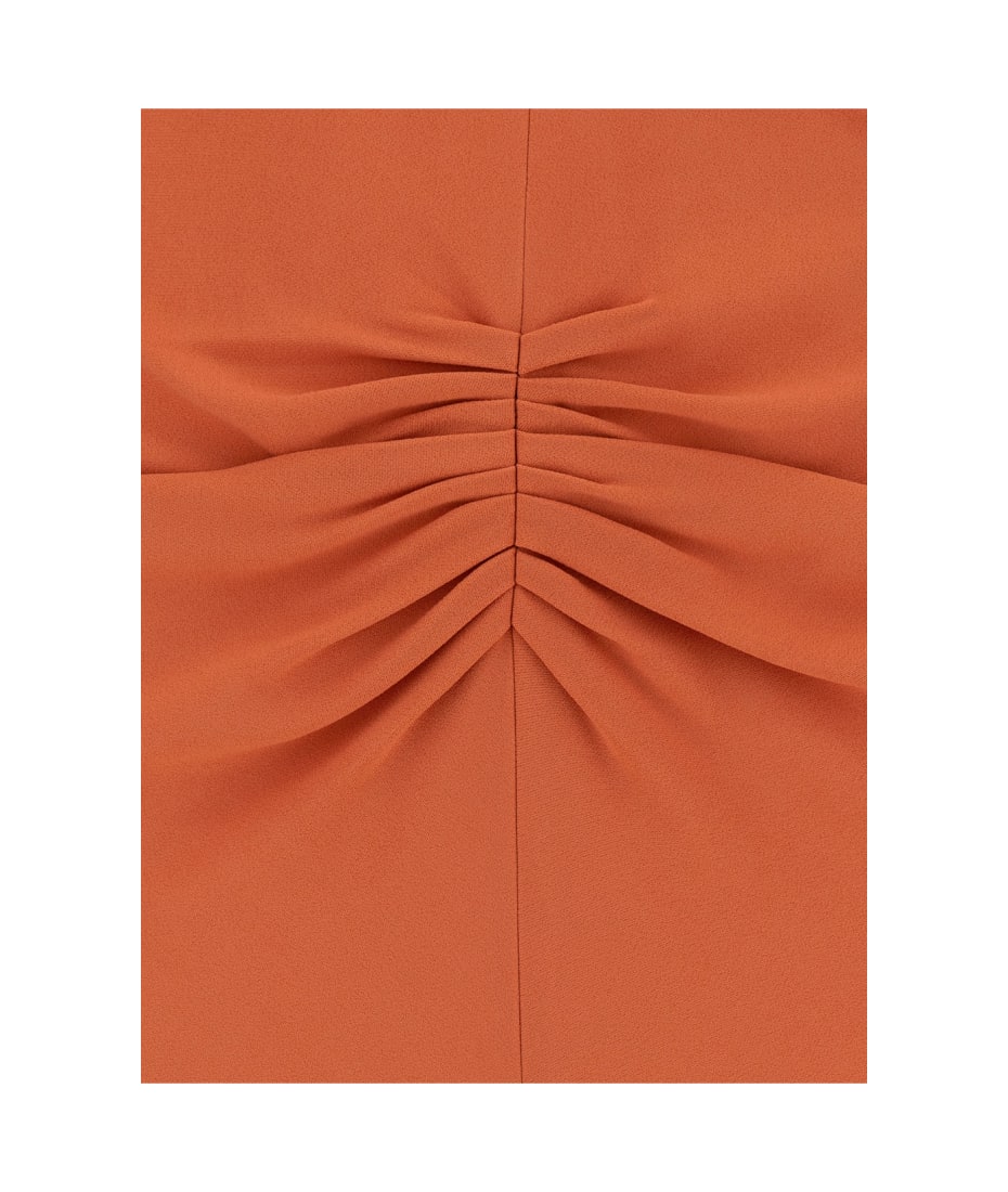 Victoria Beckham Midi Orange Dress With Gathered Waist In Viscose Blend  Woman | italist, ALWAYS LIKE A SALE