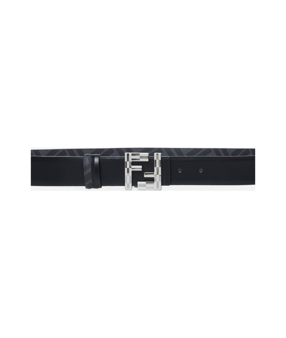 Fendi Ff Fabric And Leather Reversible Belt | italist, ALWAYS LIKE A SALE