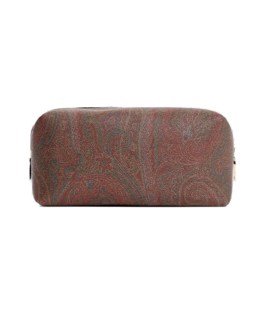 ポーチ Etro Pouch Paisley Media ETRO paisley-print Embroidered Pouch | Red | FARFETCH