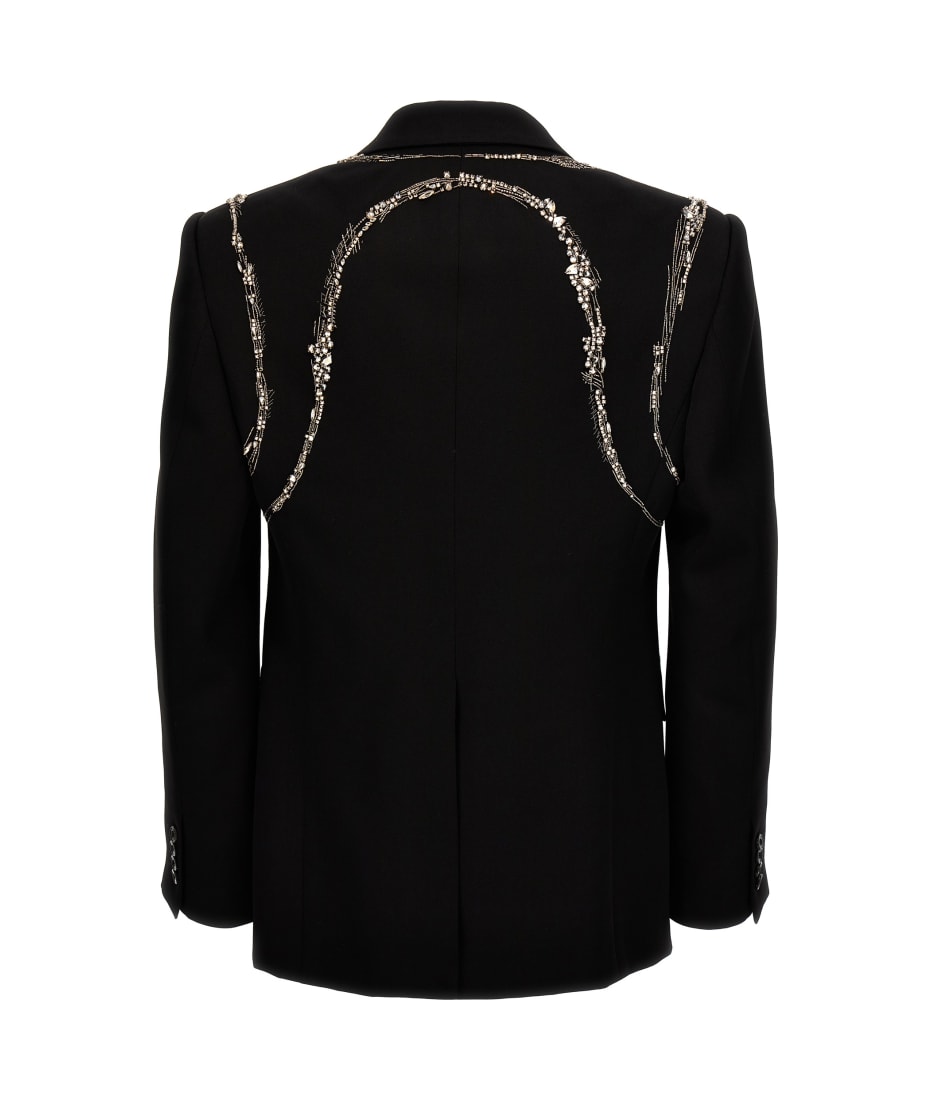 Alexander McQueen crystal Harness Blazer italist ALWAYS LIKE A SALE