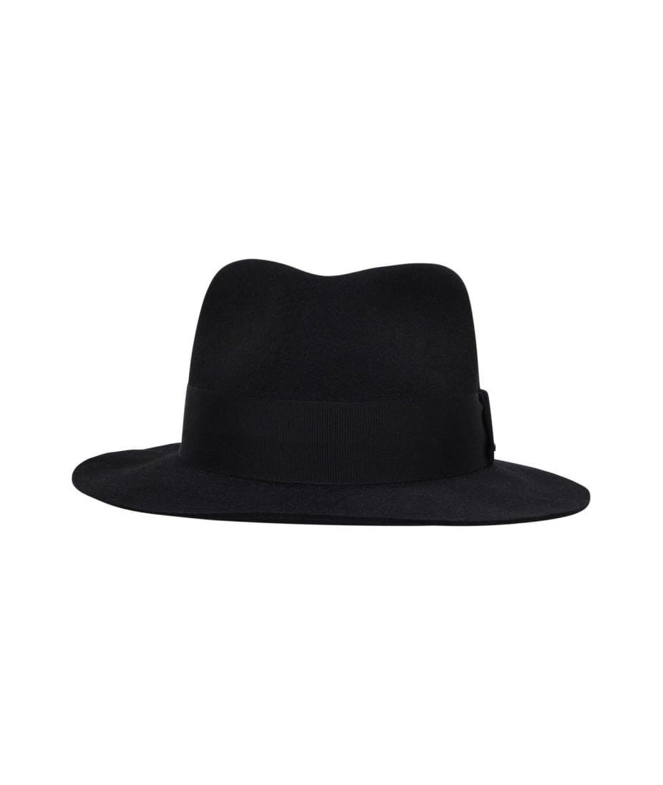 Saint Laurent Logo Plaaque Fedora Hat 帽子 通販 | italist