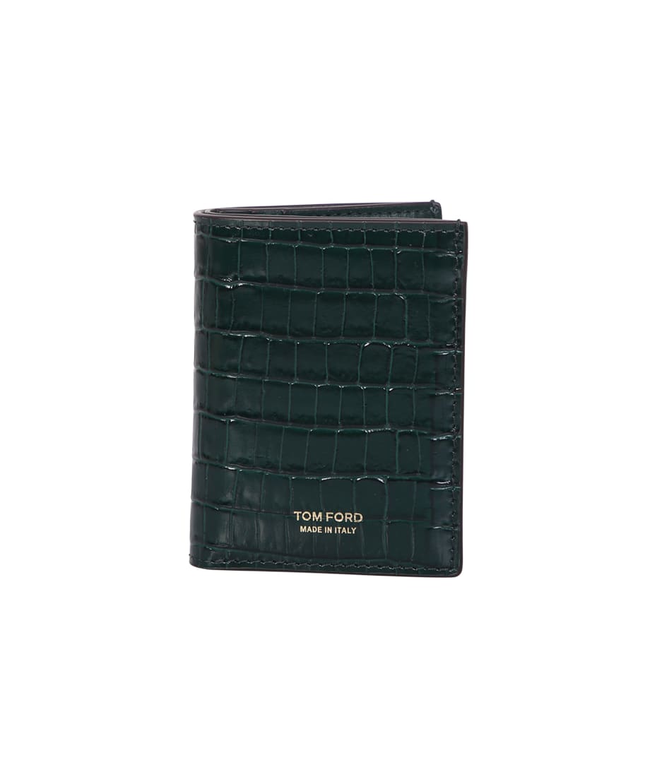 Tom Ford Green Glossy Finish Card Holder | italist