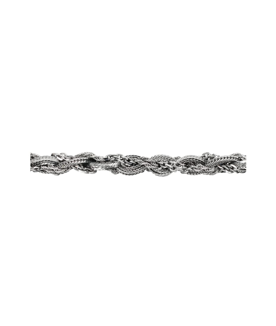 ブレスレット emanuele bicocchi ROUND BRAID MEDIUM BRACELT (RTB2 SILVER) Emanuele Bicocchi Round Braid Bracelet | Silver | FARFETCH