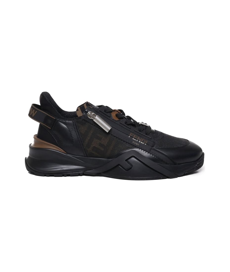 スニーカー FENDI BROWN LEATHER FLOW SNEAKERS Fendi Flow Sneakers Leather Brown | Fendi