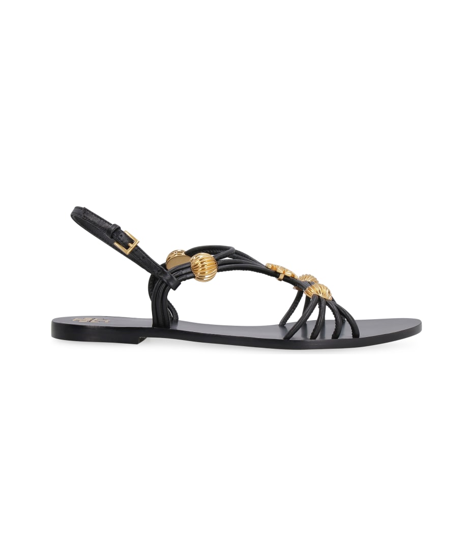Tory Burch Capri Leather Flat Sandals | italist