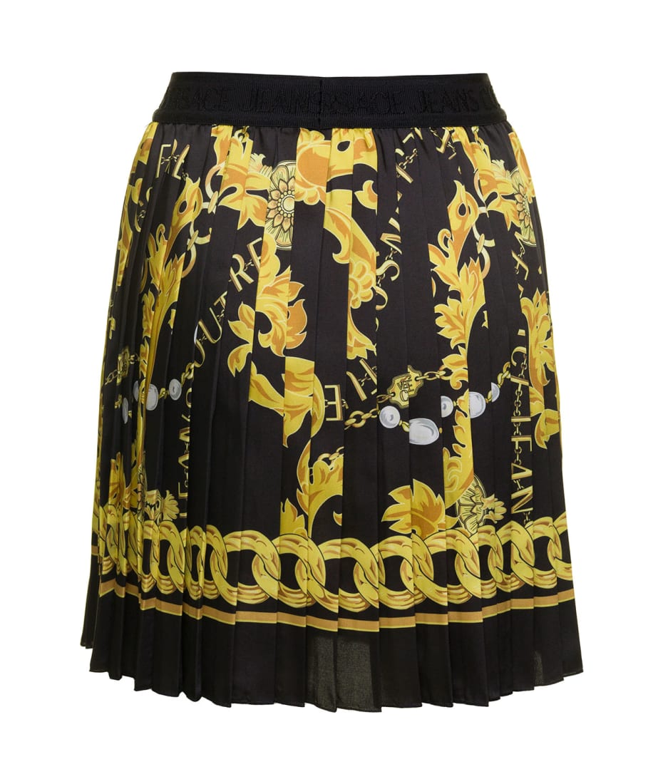 スカート Versace Jeans Couture CHAIN COUTURE PLEATED MINI Skirt スカート Versace Jeans Couture CHAIN COUTURE PLEATED MINI