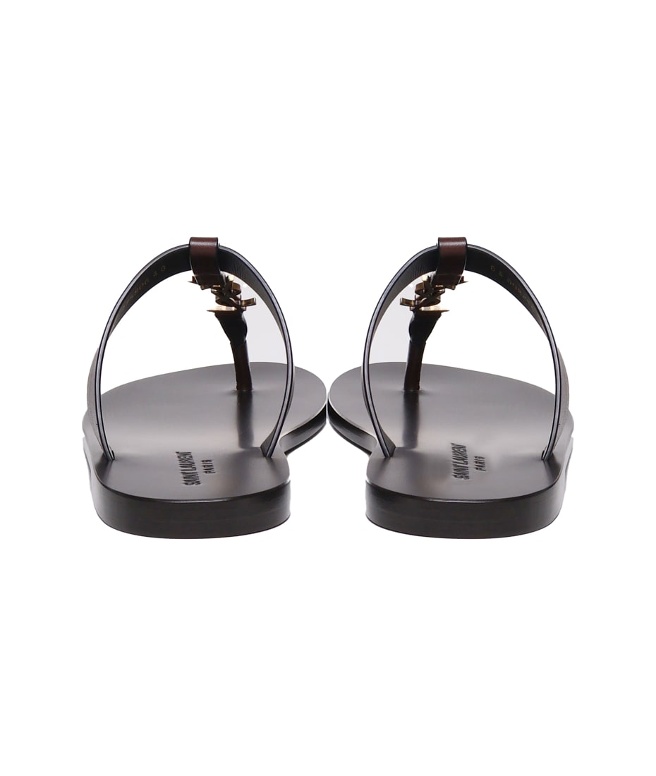 サンダル SAINT LAURENT CASSANDRE SMOOTH LEATHER SANDALS Saint Laurent Cassandre Sandals In Smooth Leather | italist