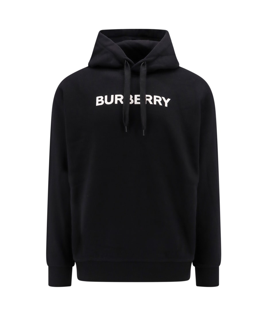 【関税&送料込】Burberry Black Cotton Sweatshirt Burberry - Cotton crew-neck sweatshirt black - The Corner