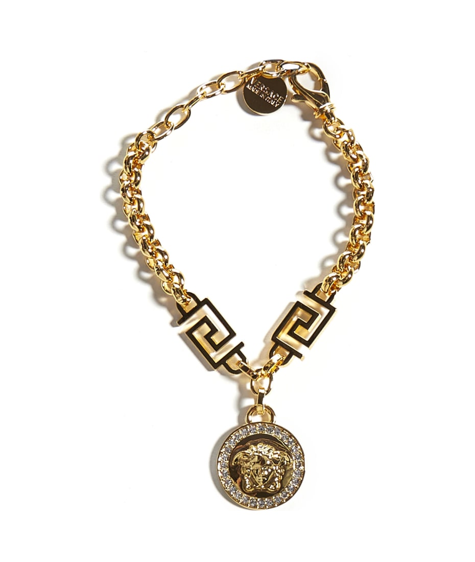 Versace La Medusa Greca Bracelet With Crystals italist, ALWAYS