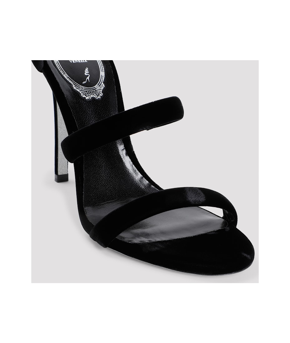 René Caovilla Velvet Snake Sandals | italist