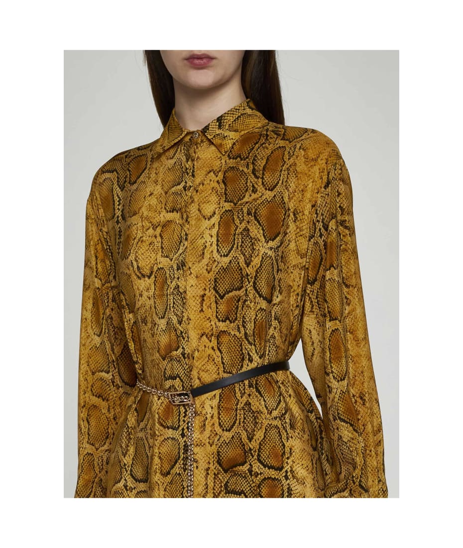 【送料&関税込】Max Mara Studio Nereo Print Silk Shirt Dress Max Mara Studio Nereo Print Silk Shirt Dress | italist