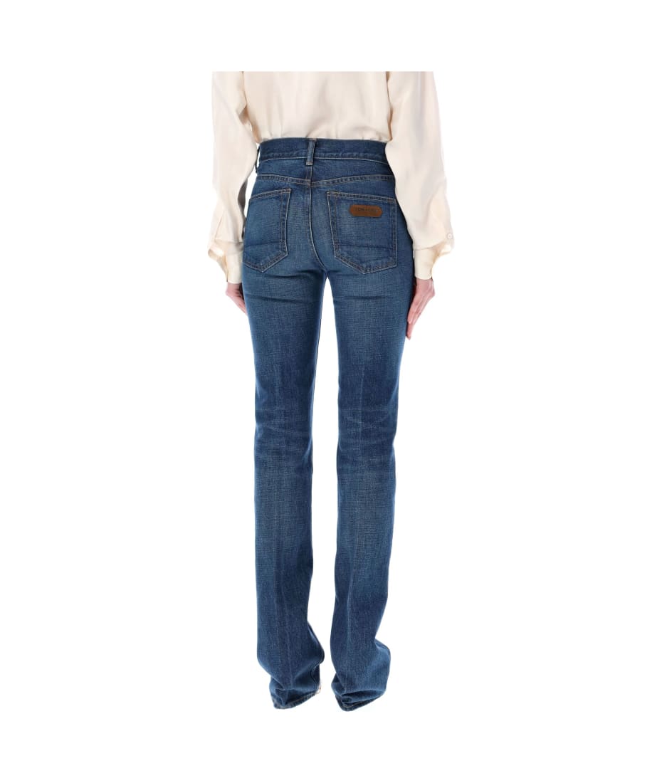 デニム・ジーパン TOM FORD 'Stone Washed Denim Flare' jeans Tom Ford Stone Washed Denim Flared Jeans | italist