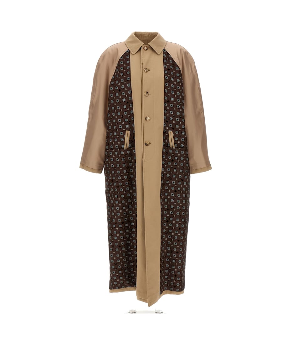 Moschino Gabardine Satin Reversible Trench Coat | italist
