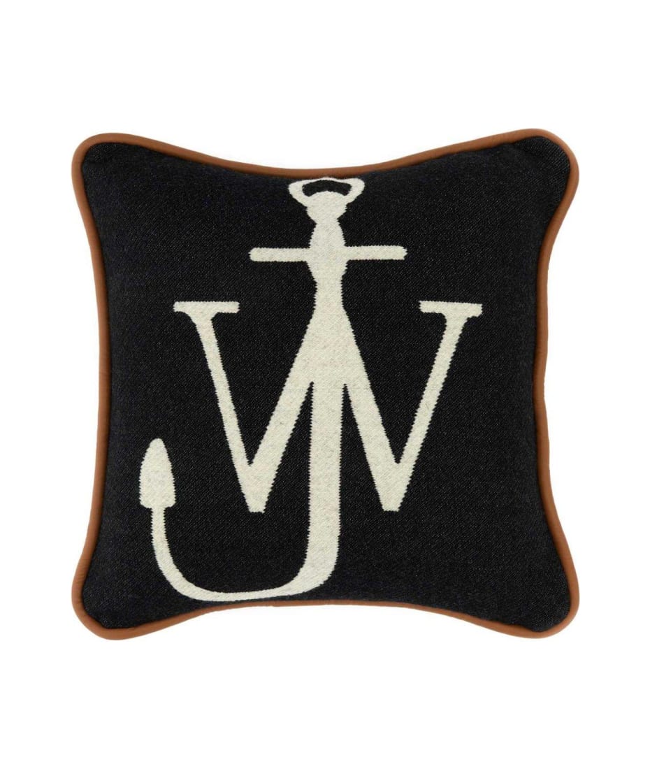 J.W. Anderson Two-toned Anchor-logo Cushion - Black