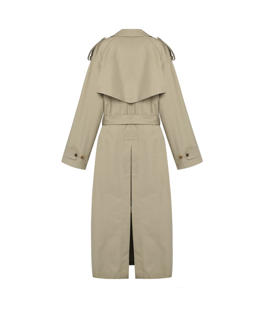 【関税＆送料込み】Balenciaga Beige Cotton Trench Coat BALENCIAGA Oversized asymmetric cotton-twill trench coat