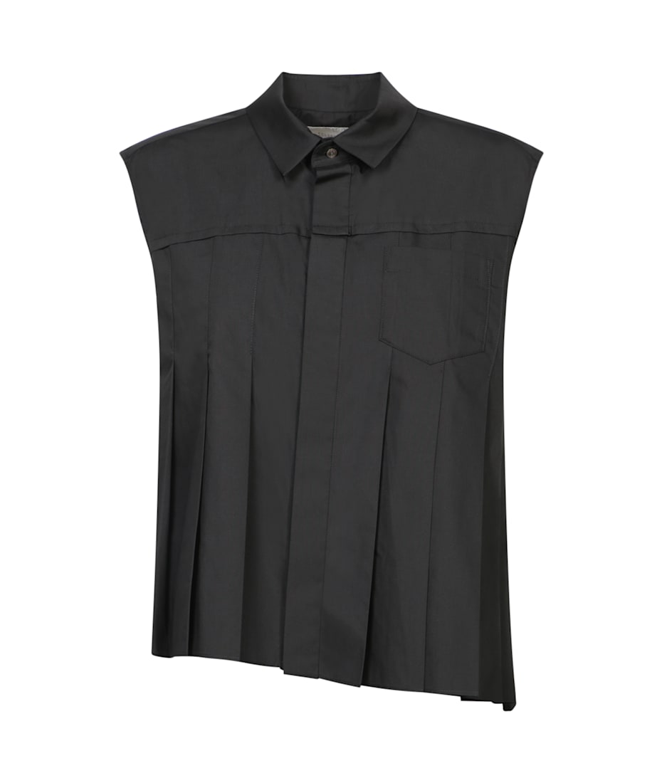 Sacai Black Poplin Blouse | italist