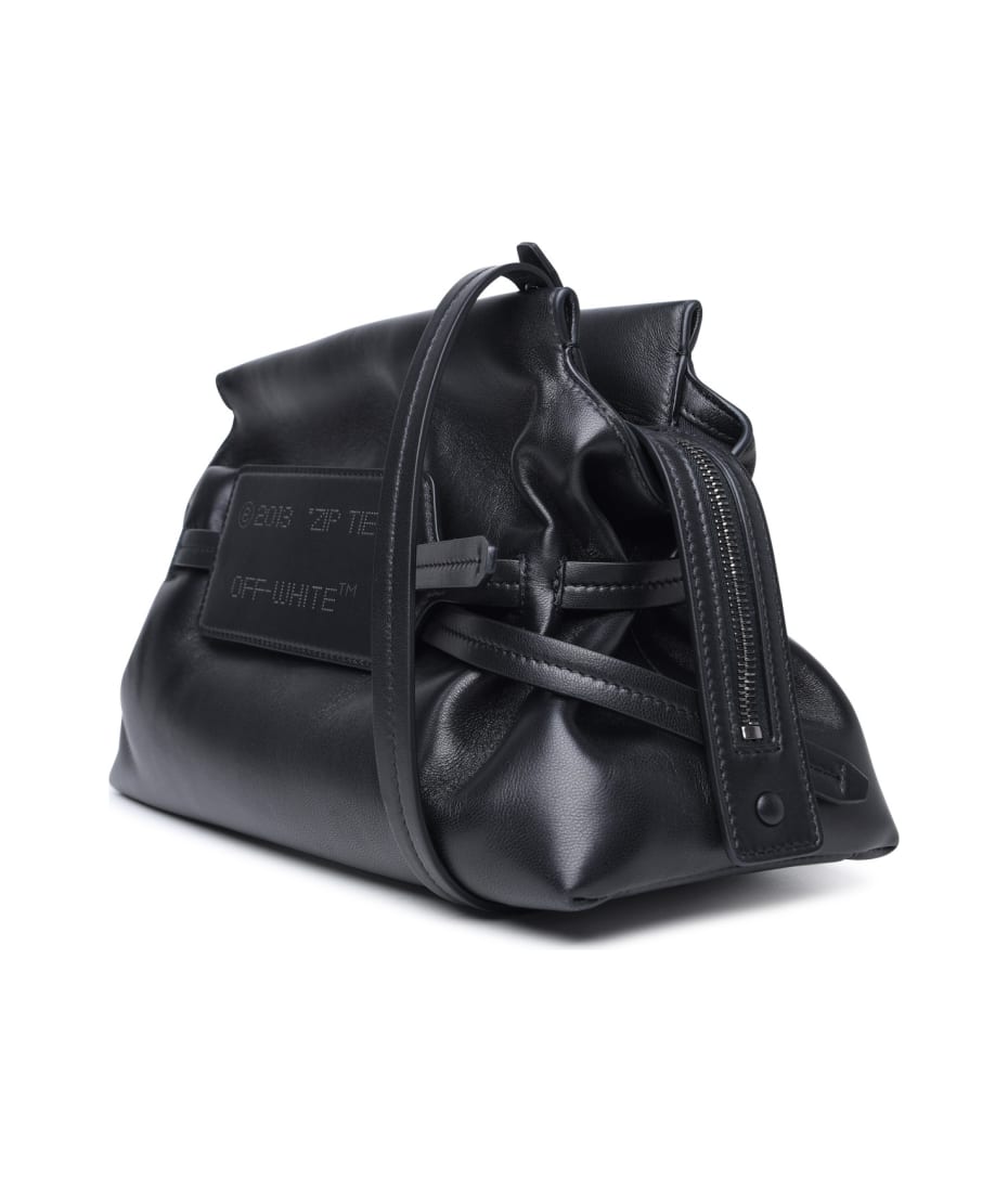 Off-White Leather Shoulder Bag - Black