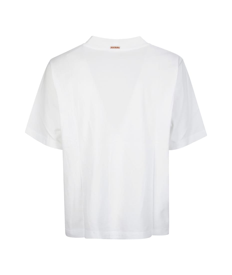 VIP【送料関税込】ACNE STUDIOS white crew neck short sleeves Acne Studios Crew-neck T-shirt In White Cotton | italist