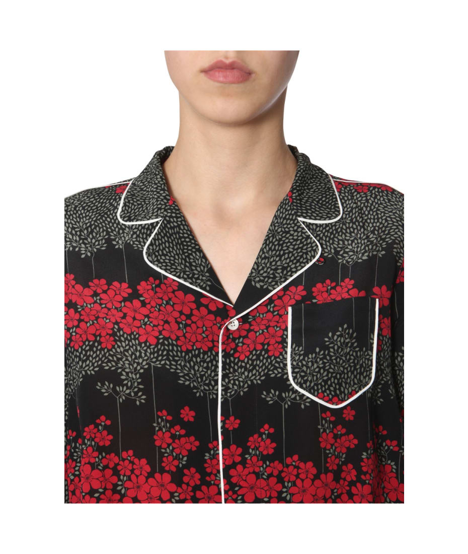 Tシャツ・カットソー RED VALENTINO SHIRT WITH DREAMING PEONY PRINT RED Valentino Shirt With Dreaming Peony Print | italist