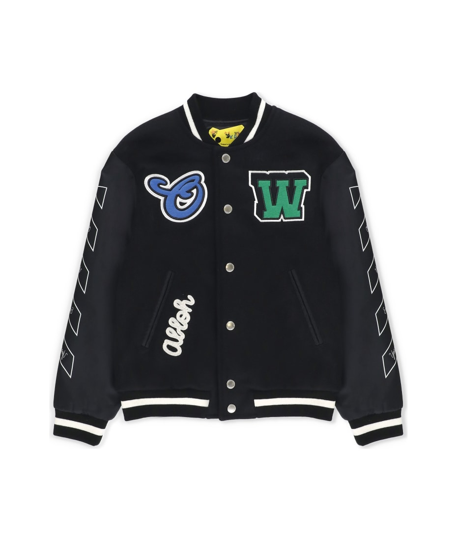 Off-White Patch Varsity Bomber Jacket | italist