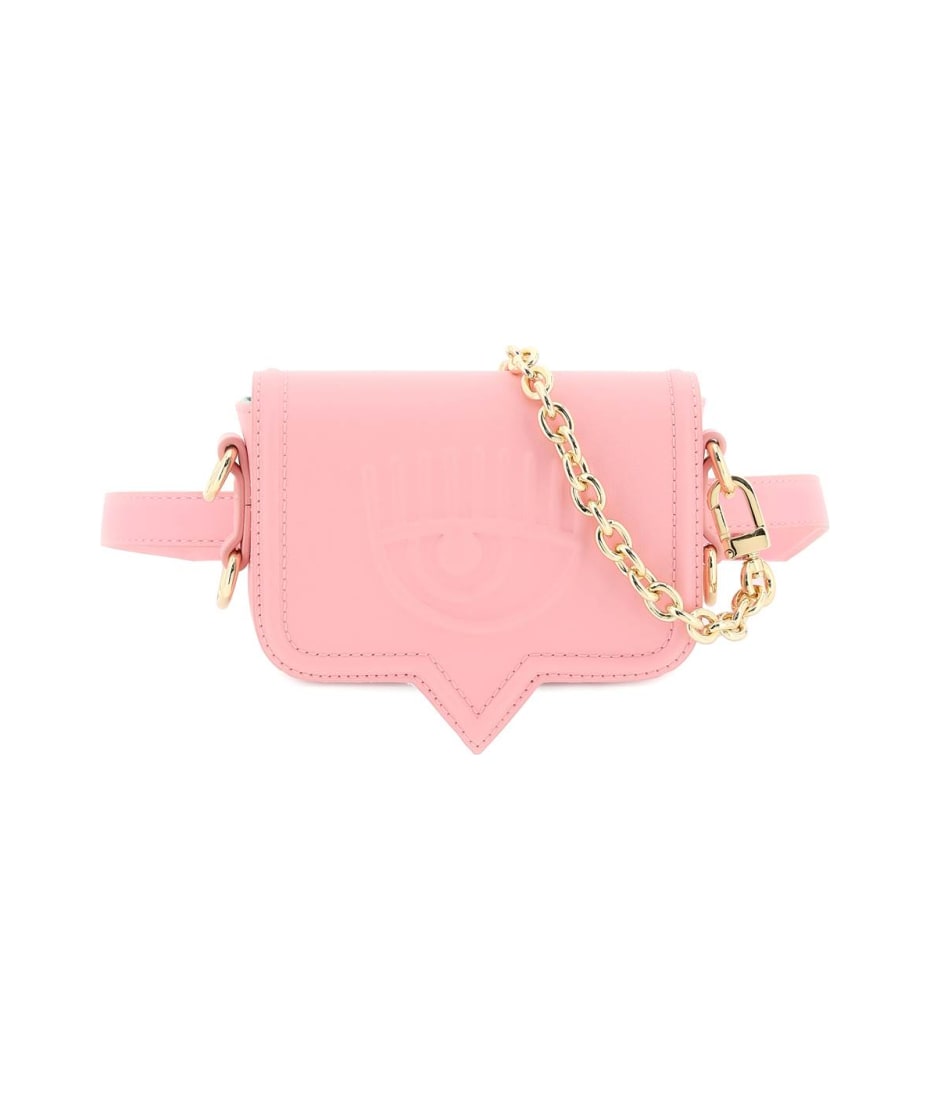 Chiara Ferragni Eyelike Embossed faux-leather wallet-on-chain