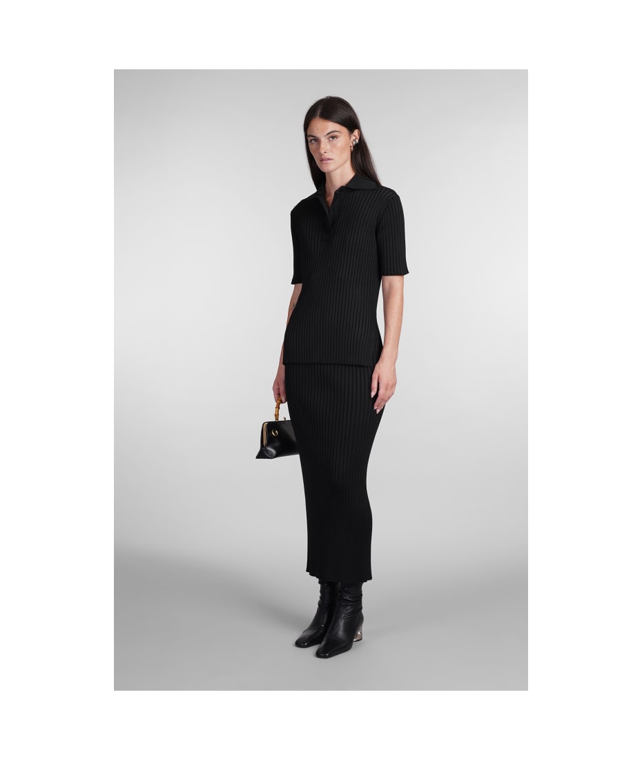 Jil Sander Polo In Black Viscose | italist