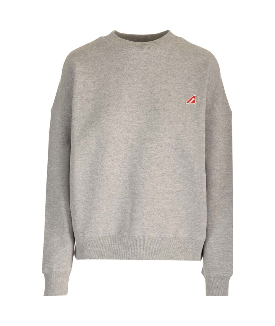 【送料&関税込】Autry Grey Crewneck Sweater With Logo Patch Autry Crew-neck Sweatshirt With Logo Patch | italist, ALWAYS