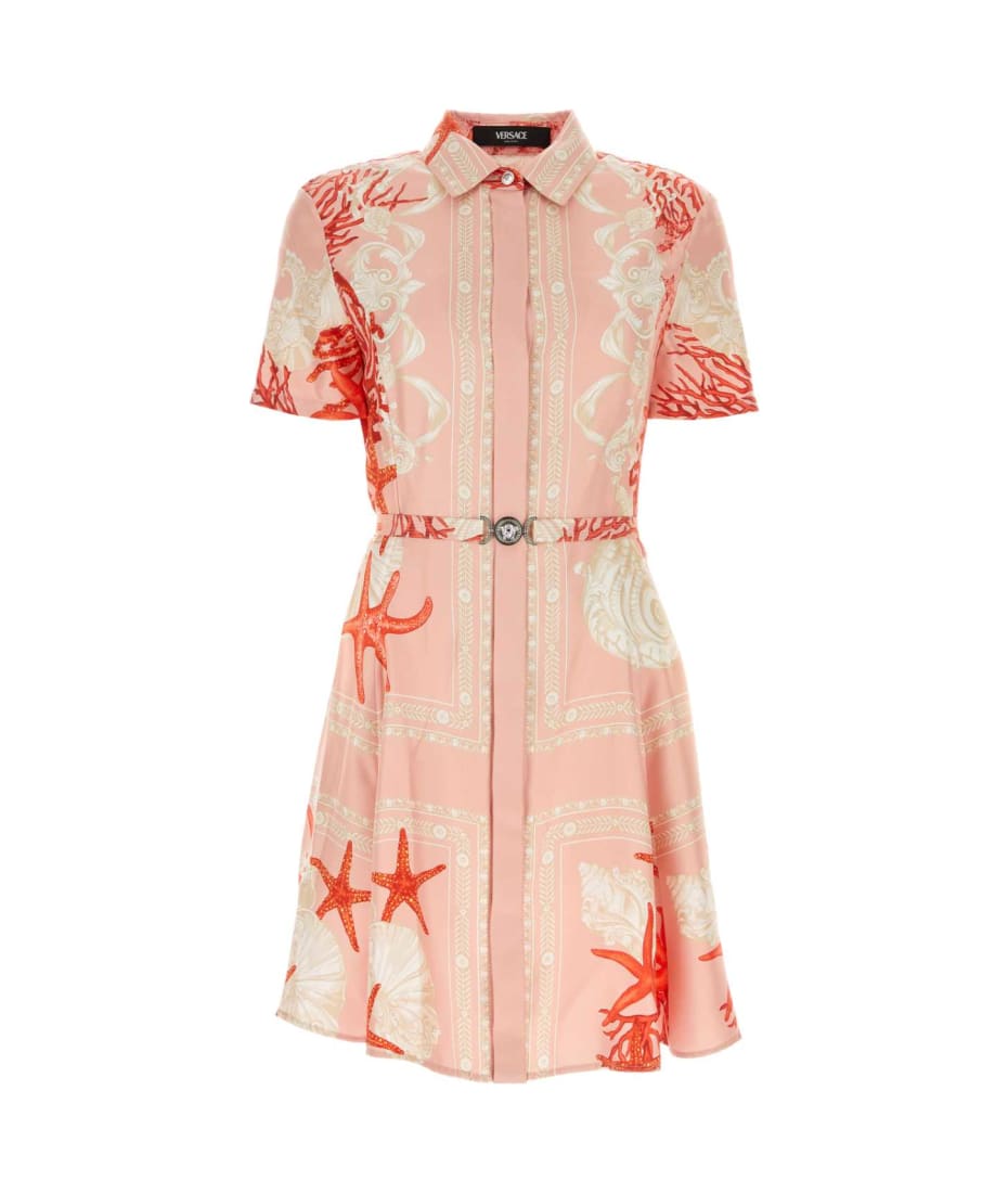 ワンピース Versace Printed Silk Shirt Dress Versace Printed Silk Shirt Dress | italist