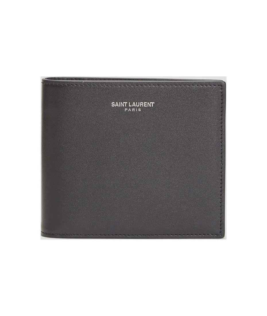 Saint Laurent Black Leather Bifold Wallet Saint Laurent Paris