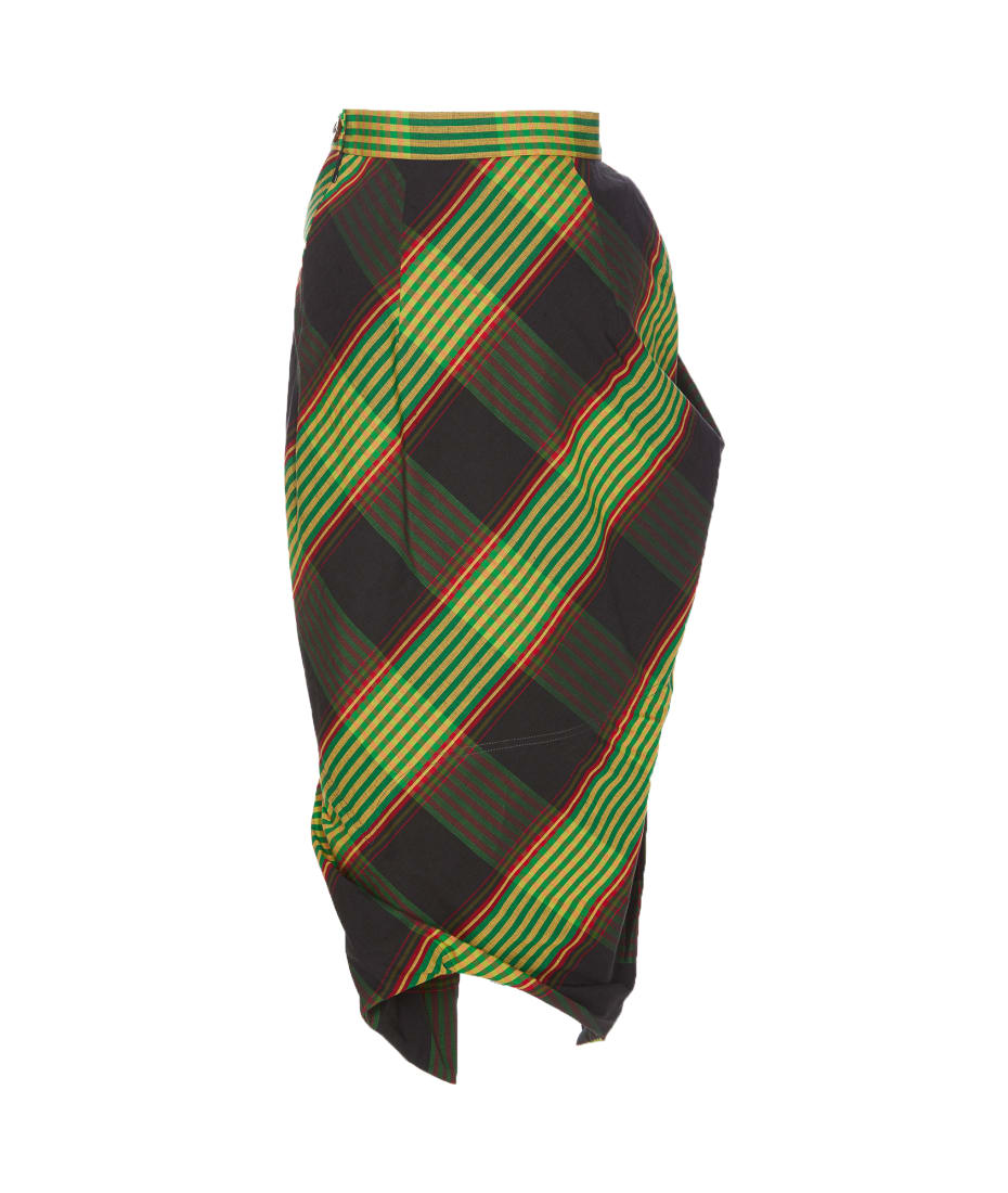 Vivienne Westwood Side Panther スカート ドレープタータン柄 Side Panther Skirt in MULTI-TARTAN | Vivienne Westwood®