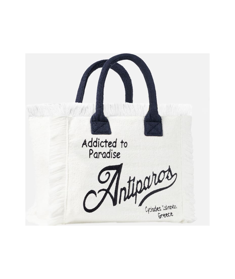 Terry cotton shopping bag - Antiparos Blue