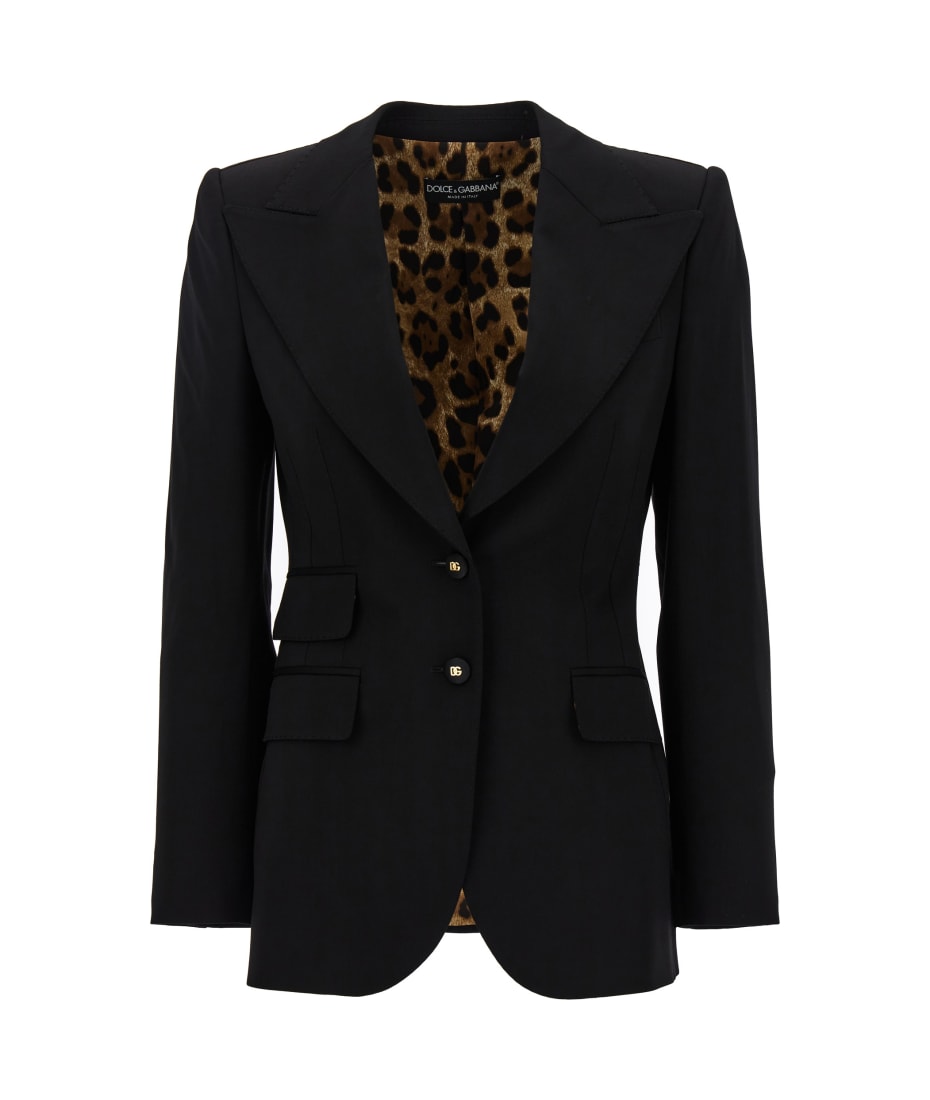 ジャケット Dolce & Gabbana Turlington Double-Breasted Wool Jacket Double-breasted Turlington jacket in jersey Milano rib in