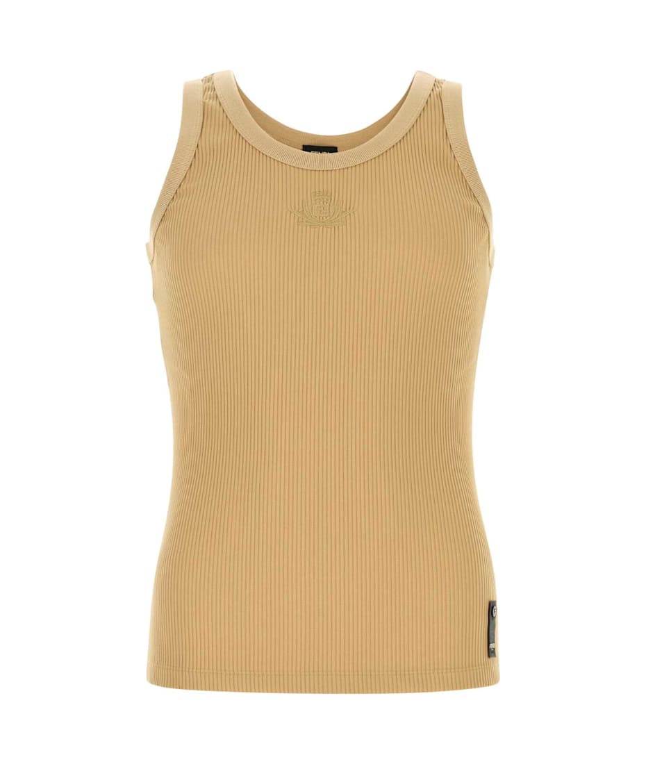 Tシャツ・カットソー FENDI CAMEL STRETCH NYLON TANK TOP Fendi Camel Stretch Nylon Tank Top | italist