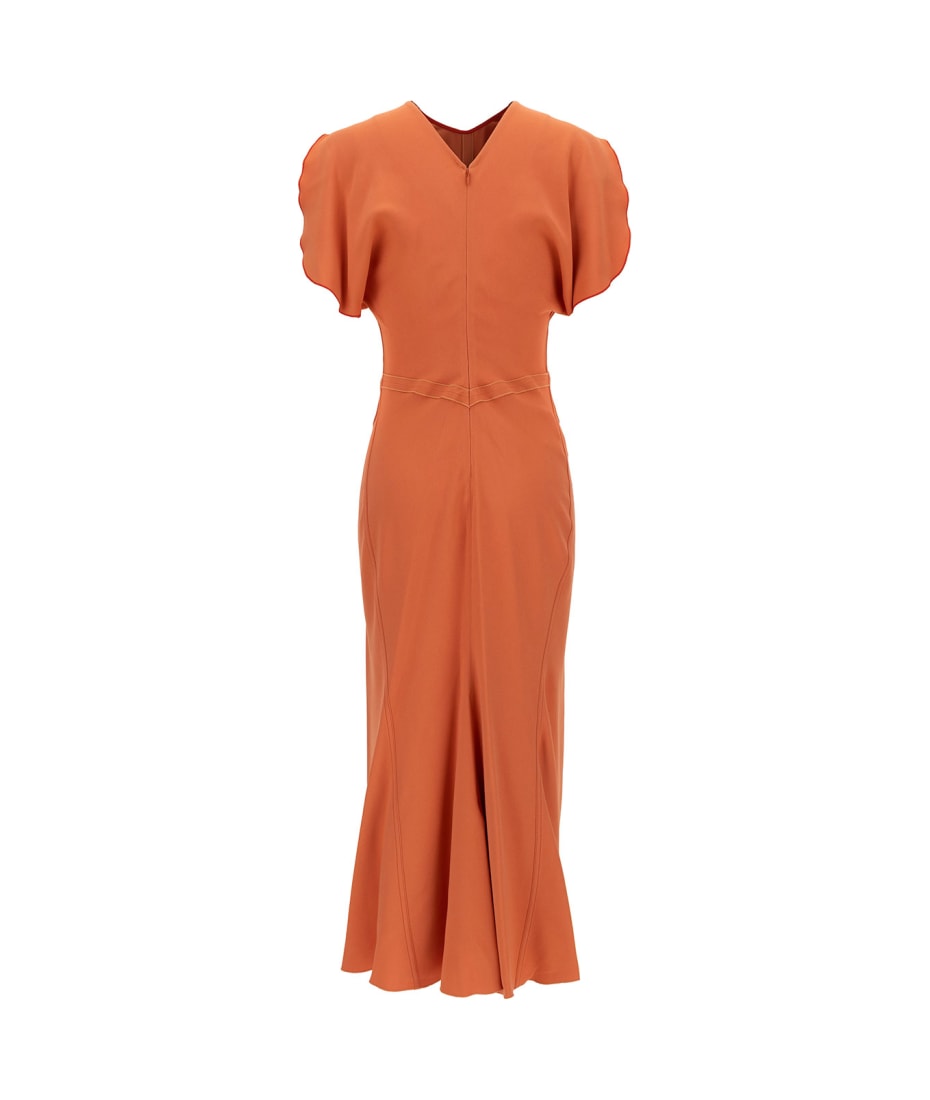 Victoria Beckham Orange Dress