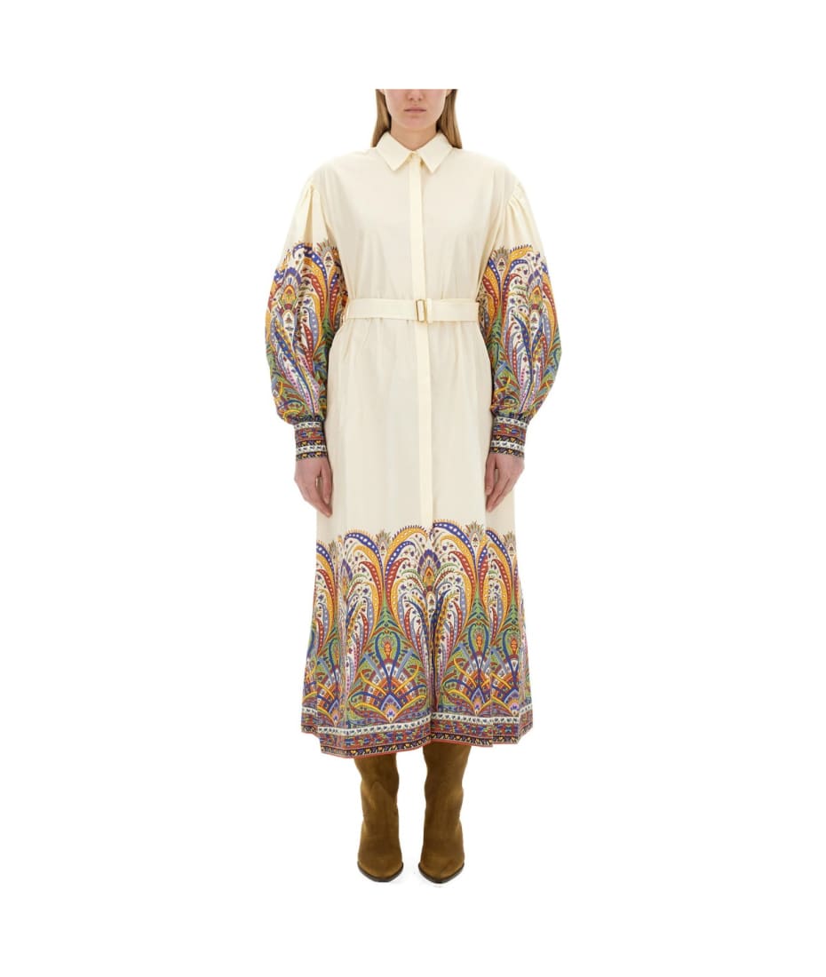 Etro Printed Cotton Shirt Dress | italist