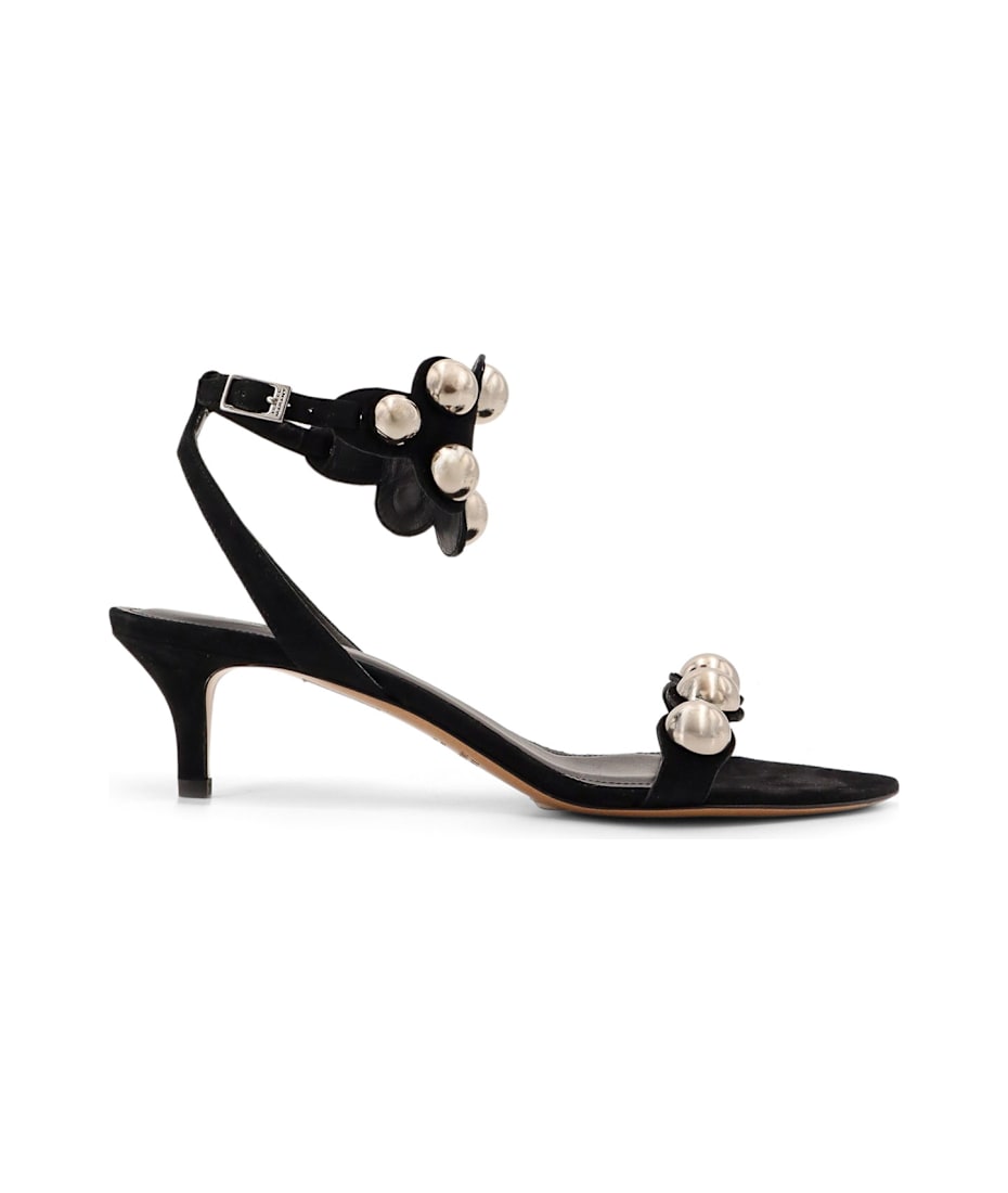 サンダル・ミュール ISABEL MARANT Suede sandals with studs Nero Isabel Marant Suede Sandals With Studs | italist