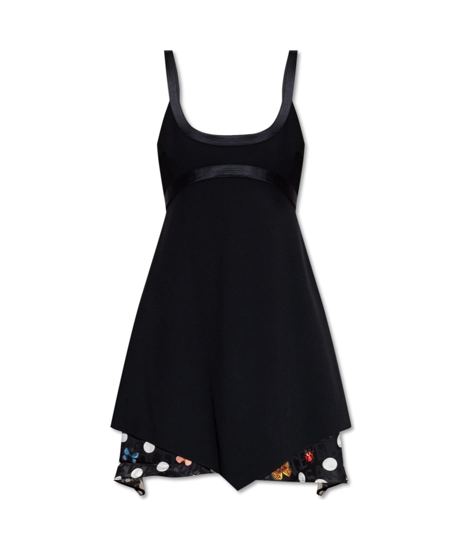 【送料&関税込】Versace Black Acetate Blend Mini Dress Versace Black Acetate Blend Mini Dress | italist