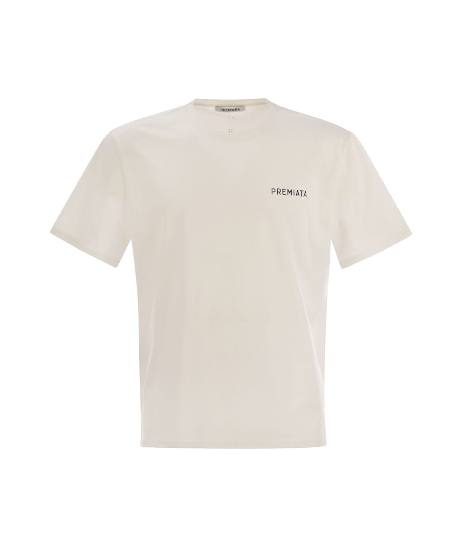 Tシャツ・カットソー PREMIATA SS25 Cotton jersey T-shirt (PA1017 WHITE) PREMIATA: T-shirt men - White | Premiata t-shirt PA1017